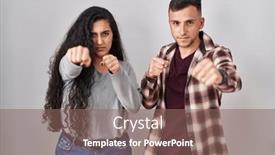  Presentation with drug violence - Presentation theme enhanced with young-hispanic-couple-standing-over background and a violet colored foreground