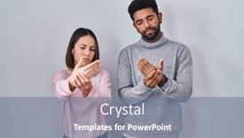  Presentation with inflammation - Slide set enhanced with young-hispanic-couple-standing-together background and a gray colored foreground