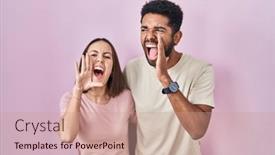  Presentation with together - Presentation theme featuring young-hispanic-couple-together-over background and a  colored foreground