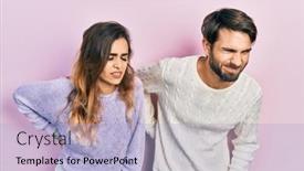  Presentation with back to school clothing - PPT layouts having young-hispanic-couple-wearing-casual background and a  colored foreground