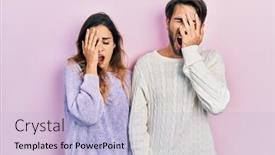  Presentation with face pain - Slide set having young-hispanic-couple-wearing-casual background and a light blue colored foreground