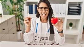  Presentation with cbd - PPT layouts enhanced with young-hispanic-doctor-woman-holding background and a soft green colored foreground