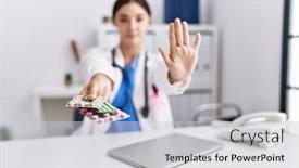  Presentation with confident young hispanic woman - PPT theme enhanced with young-hispanic-doctor-woman-wearing background and a lemonade colored foreground