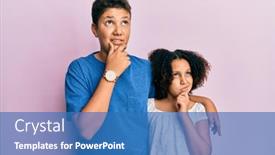  Presentation with sister - PPT layouts having young-hispanic-family-of-brother background and a teal colored foreground