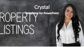  Presentation with real estate tax - Cool new slides with young hispanic female real estate backdrop and a dark gray colored foreground