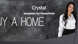  Presentation with real estate prices - Amazing PPT layouts having young hispanic female real estate backdrop and a dark gray colored foreground