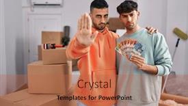  Presentation with gay - Presentation design consisting of young-hispanic-gay-couple-moving background and a red colored foreground