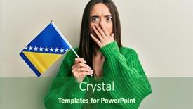  Presentation with bosnia - Slide deck having young-hispanic-girl-holding-bosnia background and a forest green colored foreground