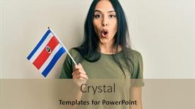  Presentation with costa rica - Beautiful slides featuring young-hispanic-girl-holding-costa backdrop and a coral colored foreground