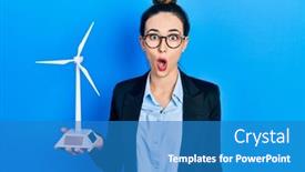  Presentation with solar electricity - Theme featuring young-hispanic-girl-holding-solar background and a teal colored foreground