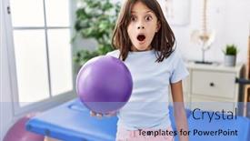  Presentation with rehabilitation - Slides with young-hispanic-girl-holding background and a light blue colored foreground