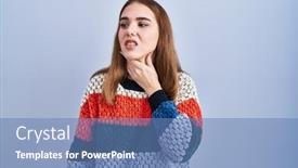  Presentation with infection - Theme with young-hispanic-girl-standing-over background and a teal colored foreground