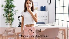  Presentation with pediatrician - Theme featuring young-hispanic-girl-standing background and a coral colored foreground