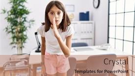 Presentation with pediatrician - Theme enhanced with young-hispanic-girl-standing background and a coral colored foreground
