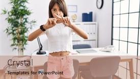  Presentation with pediatrician - Presentation consisting of young-hispanic-girl-standing background and a coral colored foreground