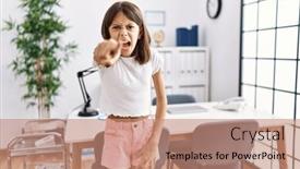  Presentation with pediatrician - Presentation theme consisting of young-hispanic-girl-standing background and a coral colored foreground