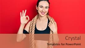  Presentation with battle prince - Presentation consisting of young-hispanic-girl-training background and a  colored foreground