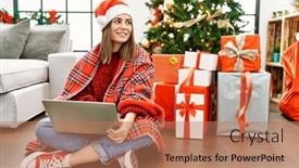  Presentation with girl christmas - 