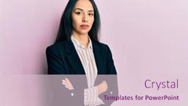  Presentation with simple business - Cool new slide deck with young-hispanic-girl-wearing-business backdrop and a  colored foreground