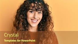  Presentation with hispanic - Beautiful presentation theme featuring young-hispanic-girl-wearing-casual backdrop and a tawny brown colored foreground