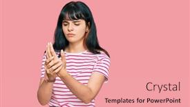  Presentation with inflammation - Colorful presentation design enhanced with young-hispanic-girl-wearing-casual backdrop and a coral colored foreground