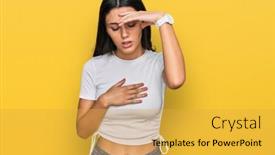  Presentation with fever - Presentation design featuring young-hispanic-girl-wearing-casual background and a yellow colored foreground