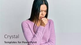  Presentation with health care - Beautiful presentation theme featuring young-hispanic-girl-wearing-casual backdrop and a lemonade colored foreground