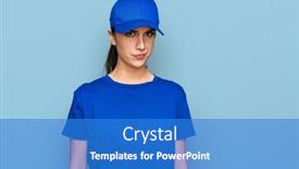  Presentation with courier delivery - Presentation design with young-hispanic-girl-wearing-delivery background and a teal colored foreground