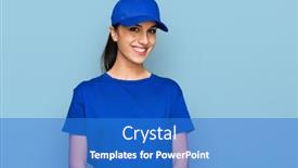  Presentation with courier delivery - Theme having young-hispanic-girl-wearing-delivery background and a teal colored foreground