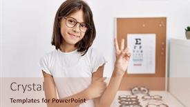  Presentation with glasses - PPT layouts consisting of young-hispanic-girl-wearing-glasses background and a  colored foreground