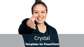  Presentation with sportswear - PPT theme enhanced with young-hispanic-girl-wearing-sportswear background and a navy blue colored foreground