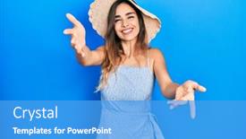  Presentation with summer - Presentation consisting of young-hispanic-girl-wearing-summer background and a teal colored foreground