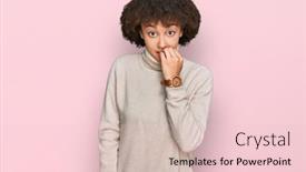  Presentation with nails - Colorful presentation enhanced with young-hispanic-girl-wearing-wool backdrop and a lemonade colored foreground