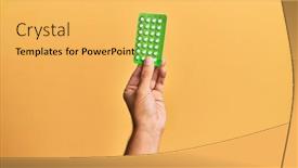  Presentation with control - Slide deck enhanced with young-hispanic-hand-holding-birth background and a yellow colored foreground