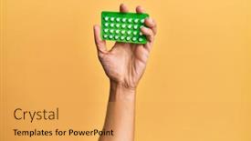  Presentation with control - Cool new presentation theme with young-hispanic-hand-holding-birth backdrop and a yellow colored foreground