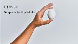  Presentation with hispanic - Beautiful presentation theme featuring young-hispanic-hand-holding-raw backdrop and a light gray colored foreground