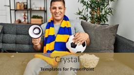  Presentation with hooligan - Presentation featuring young-hispanic-hooligan-man-supporting background and a yellow colored foreground