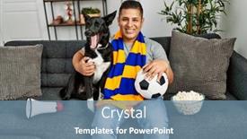  Presentation with hooligan - Presentation theme enhanced with young-hispanic-hooligan-man-supporting background and a seafoam green colored foreground