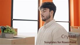  Presentation with breathing - Theme featuring young-hispanic-man-breathing background and a mint green colored foreground