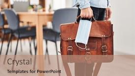  Presentation with medical business - Presentation theme enhanced with young-hispanic-man-business-worker background and a coral colored foreground