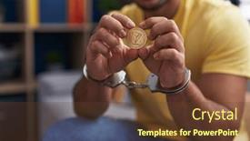  Presentation with crypto - Slides consisting of young-hispanic-man-criminal-holding background and a tawny brown colored foreground