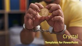  Presentation with crypto - Presentation having young-hispanic-man-criminal-holding background and a tawny brown colored foreground