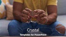  Presentation with crypto - PPT theme consisting of young-hispanic-man-criminal-holding and a navy blue colored foreground