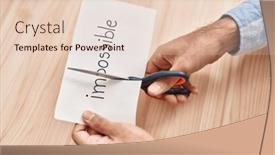  Presentation with paper cutting - Theme consisting of young-hispanic-man-cutting-impossible background and a lemonade colored foreground