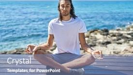  Presentation with man sitting bench - 