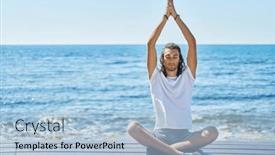  Presentation with man sitting bench - 