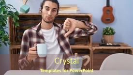  Presentation with coffee - Presentation with young-hispanic-man-drinking-coffee background and a tawny brown colored foreground