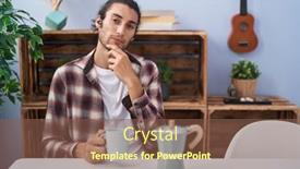  Presentation with coffee - PPT theme having young-hispanic-man-drinking-coffee background and a tawny brown colored foreground