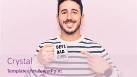  Presentation with hispanic - PPT theme enhanced with young-hispanic-man-drinking-mug background and a lemonade colored foreground