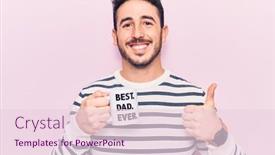  Presentation with coffe - Beautiful PPT layouts featuring young-hispanic-man-drinking-mug backdrop and a lemonade colored foreground